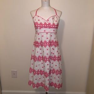 Pink and white lilly sundress